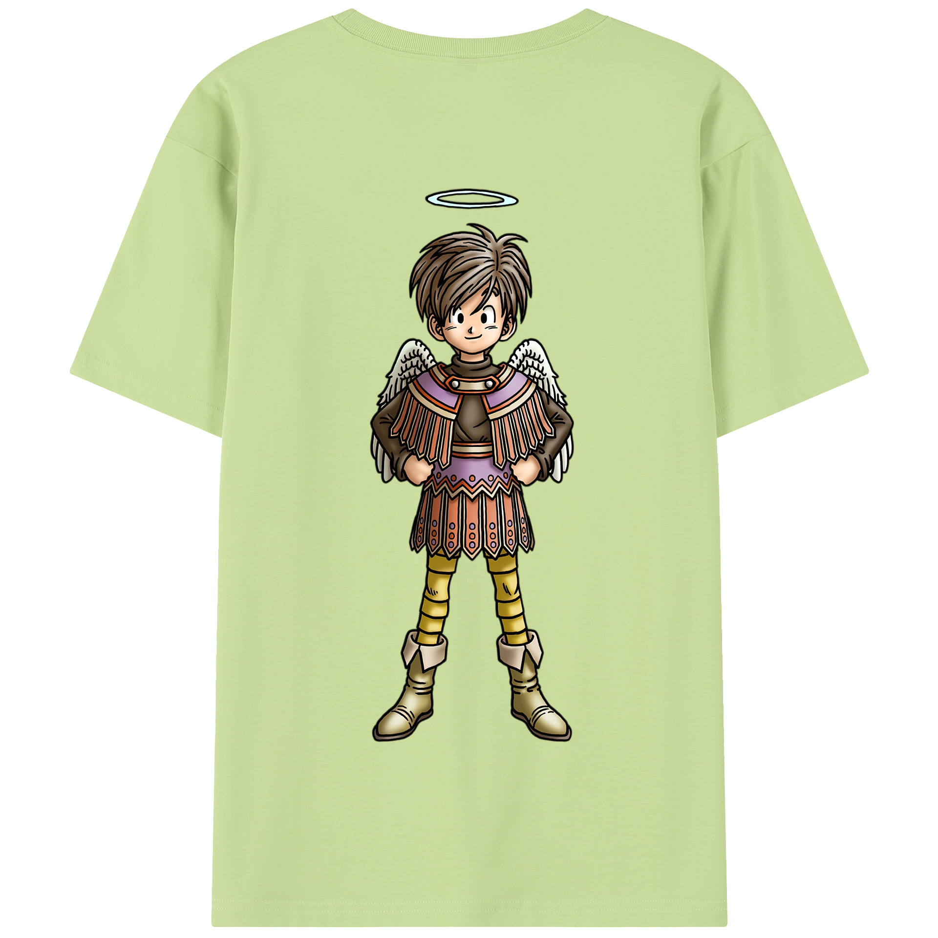 （画像用） ドラゴンクエスト Doragon Kuesuto Dragon Quest 綿100％半袖Tシャツ（背面プリント）